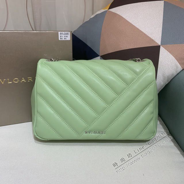 Bvlgari女包 寶格麗2020新款 幾何形狀牛皮鏈條單肩斜挎女包 古力娜紮同款 287983  fyd1564